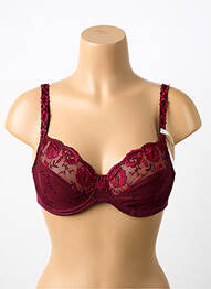 Soutien-gorge effet matière satinée haut soutien-gorge emboitant rouge CONTURELLE femme