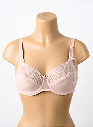 Soutien-gorge effet matière satinée haut soutien-gorge emboitant rose FELINA femme