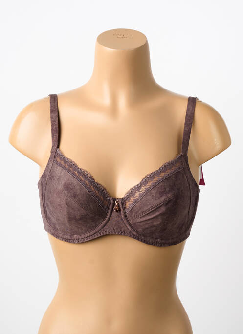 Soutien-gorge broderie haut soutien-gorge emboitant marron PRIMA DONNA femme