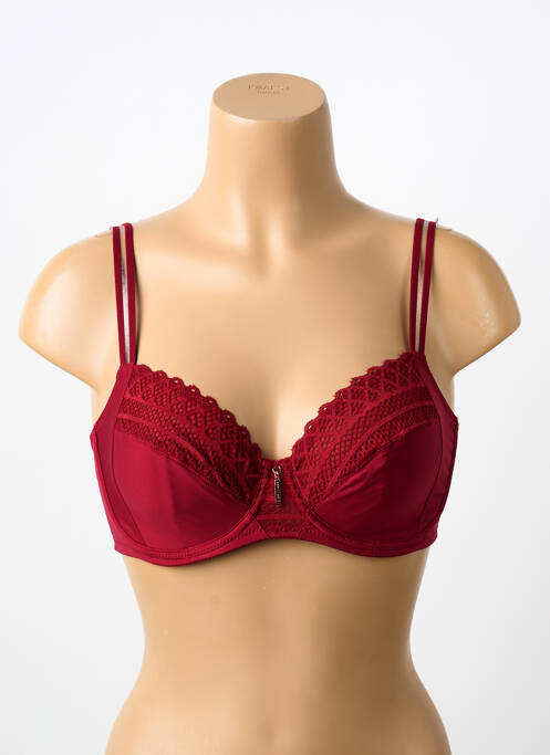 Soutien-gorge effet matière satinée haut soutien-gorge emboitant rouge PRIMA DONNA femme