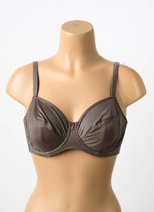 Soutien-gorge effet matière satinée haut soutien-gorge emboitant gris PRIMA DONNA femme