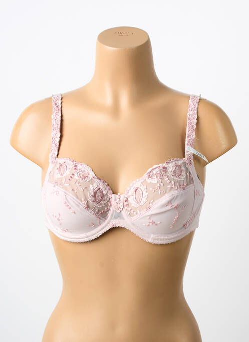 Soutien-gorge effet matière satinée haut soutien-gorge emboitant rose CONTURELLE femme