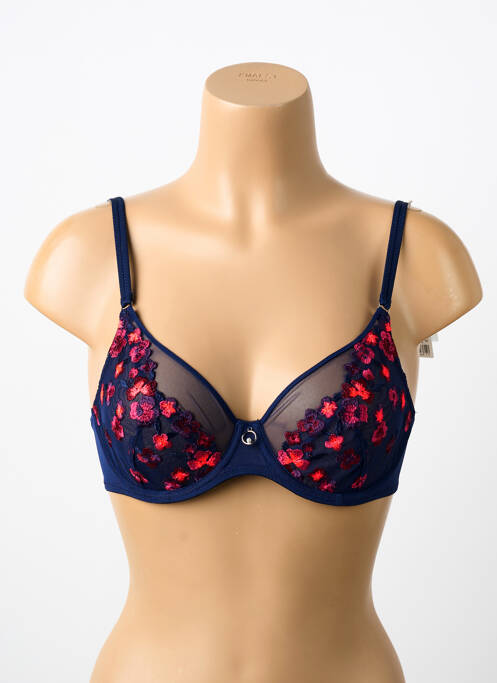 Soutien-gorge effet matière satinée haut soutien-gorge emboitant bleu MARIE JO femme