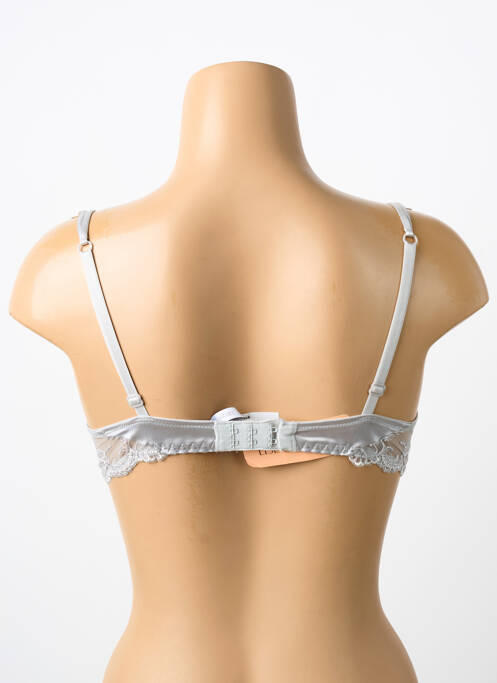 Soutien-gorge effet matière satinée haut soutien-gorge balconnet argent LISE CHARMEL femme