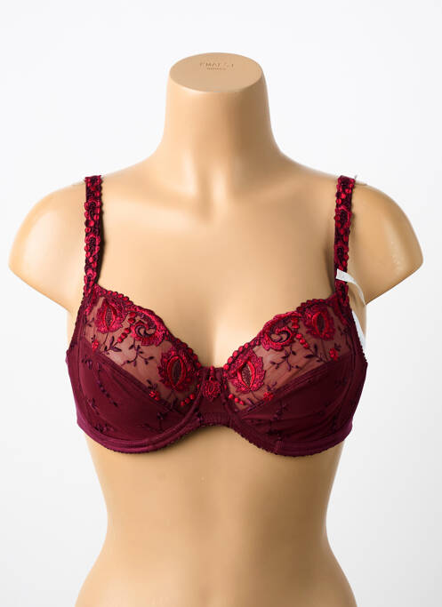 Soutien-gorge effet matière satinée haut soutien-gorge emboitant rouge CONTURELLE femme