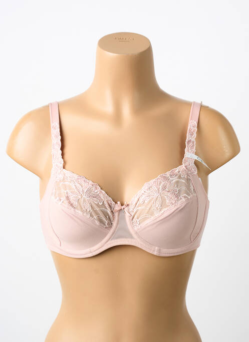Soutien-gorge effet matière satinée haut soutien-gorge emboitant rose FELINA femme