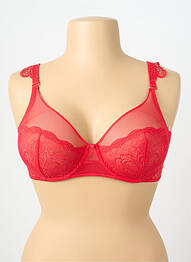 Soutien-gorge légère et transparente haut soutien-gorge emboitant rouge SIMONE PERELE femme