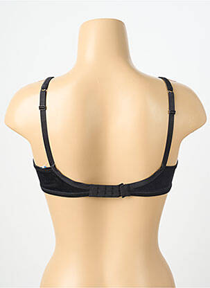 Soutien-gorge effet matière satinée haut soutien-gorge emboitant noir MAISON LEJABY femme