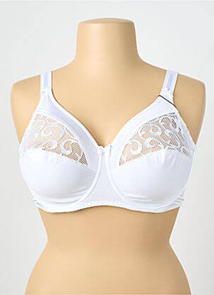 Soutien-gorge effet matière satinée haut soutien-gorge emboitant blanc EMPREINTE femme