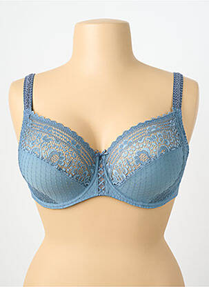 Soutien-gorge légère et transparente haut soutien-gorge emboitant bleu MAISON LEJABY femme