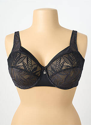 Soutien-gorge légère et transparente haut soutien-gorge emboitant noir BARBARA femme