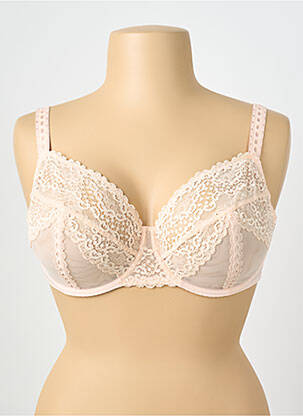 Soutien-gorge légère et transparente haut soutien-gorge emboitant rose MAISON LEJABY femme