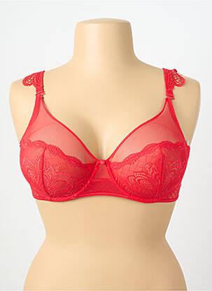 Soutien-gorge légère et transparente haut soutien-gorge emboitant rouge SIMONE PERELE femme
