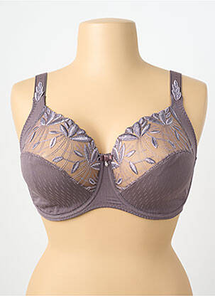 Soutien-gorge effet matière satinée haut soutien-gorge emboitant violet PRIMA DONNA femme
