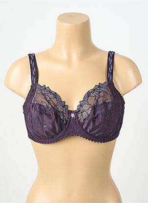 Soutien-gorge effet matière satinée haut soutien-gorge emboitant violet PRIMA DONNA femme