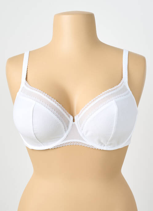 Soutien-gorge broderie haut soutien-gorge emboitant blanc MAISON LEJABY femme