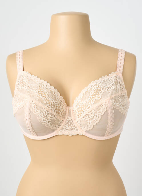 Soutien-gorge légère et transparente haut soutien-gorge emboitant rose MAISON LEJABY femme