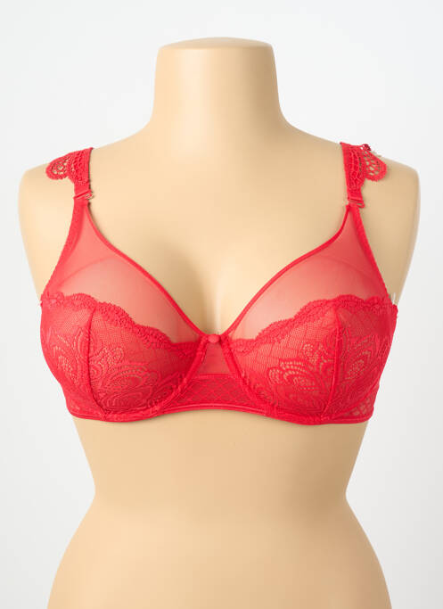 Soutien-gorge légère et transparente haut soutien-gorge emboitant rouge SIMONE PERELE femme