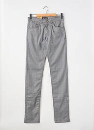 Pantalon slim tissage popeline taille normale gris EMYLE homme