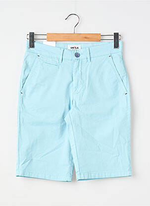 Bermuda taille à pinces taille normale bleu EMYLE homme