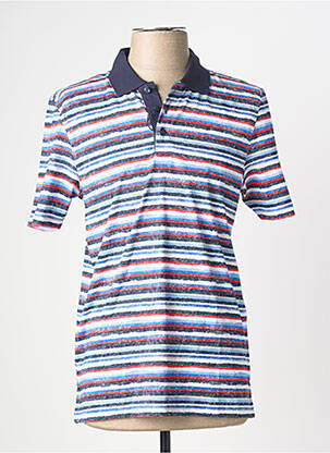 Polo tissage jersey manches courtes bleu MARVELIS homme