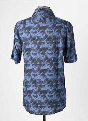 Chemise manches courtes col tailleur bleu PIERRE CARDIN homme