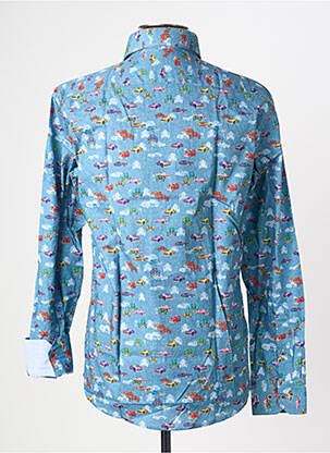 Chemise manches longues imprimé fantaisie bleu EMYLE homme