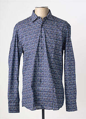 Chemise manches longues imprimé fantaisie bleu MARVELIS homme