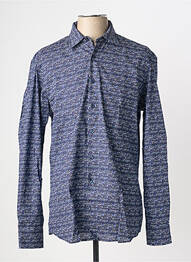 Chemise manches longues poches bleu MARVELIS homme