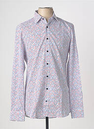Chemise manches longues coupe cintrée bleu MARVELIS homme