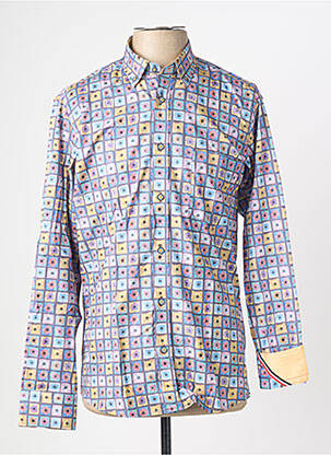Chemise manches longues imprimé fleurs bleu EMYLE homme