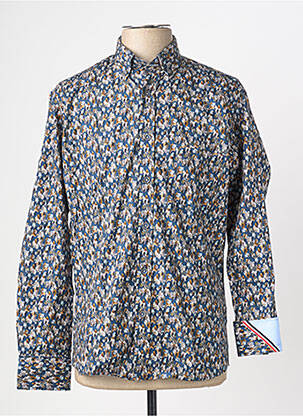 Chemise manches longues imprimé fantaisie bleu EMYLE homme