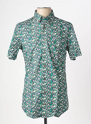 Chemise manches courtes poches vert PIERRE CARDIN homme