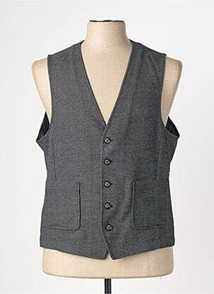 Gilet sans manche tissage chiné noir PIERRE CARDIN homme