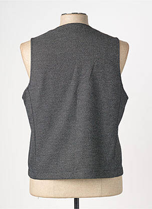 Gilet sans manche tissage chiné noir PIERRE CARDIN homme