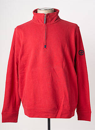 Sweat-shirt col col montant manches longues rouge PIERRE CARDIN homme