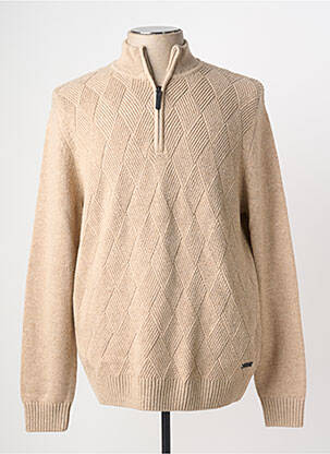 Pull stretch manches longues beige PIERRE CARDIN homme