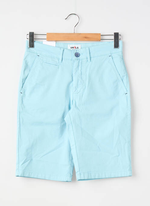 Bermuda taille à pinces taille normale bleu EMYLE homme