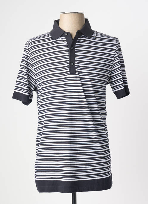 Polo imprimé rayures manches courtes noir PIERRE CARDIN homme