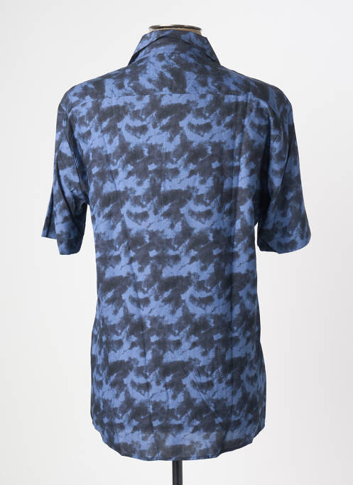 Chemise manches courtes col tailleur bleu PIERRE CARDIN homme