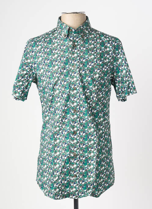Chemise manches courtes poches vert PIERRE CARDIN homme