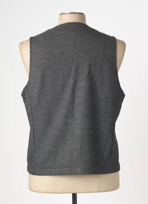 Gilet sans manche tissage chiné noir PIERRE CARDIN homme
