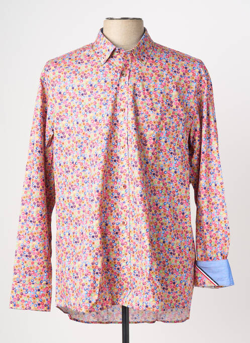 Chemise manches longues coupe cintrée rose EMYLE homme