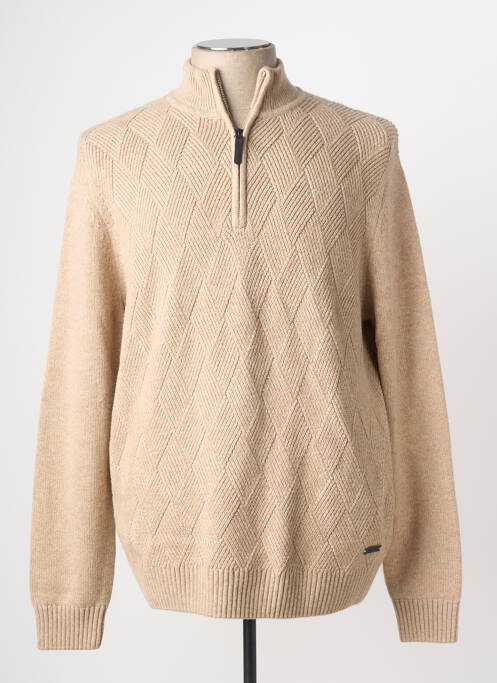 Pull stretch manches longues beige PIERRE CARDIN homme