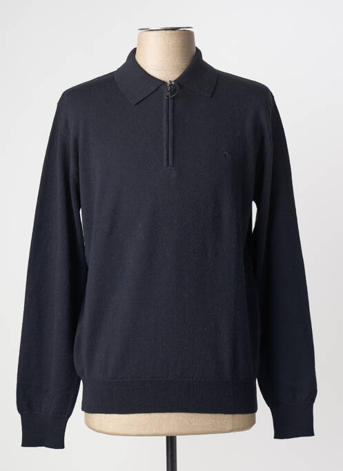 Pull maille souple et aérée manches longues bleu PIERRE CARDIN homme