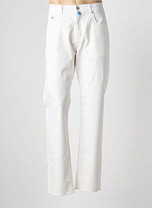 Pantalon droit stretch taille normale blanc PIERRE CARDIN homme
