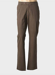 Pantalon chino stretch taille normale marron LM CONFECTION homme