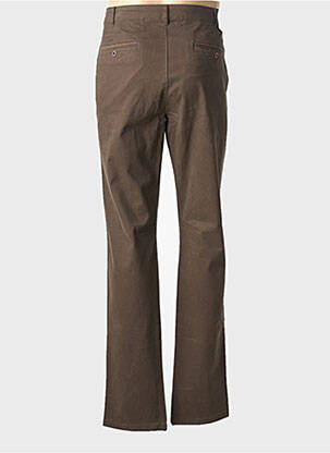 Pantalon chino stretch taille normale marron LM CONFECTION homme