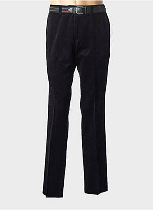 Pantalon droit stretch taille normale noir LUIGI MORINI homme