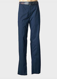 Pantalon chino stretch taille normale bleu LUIGI MORINI homme